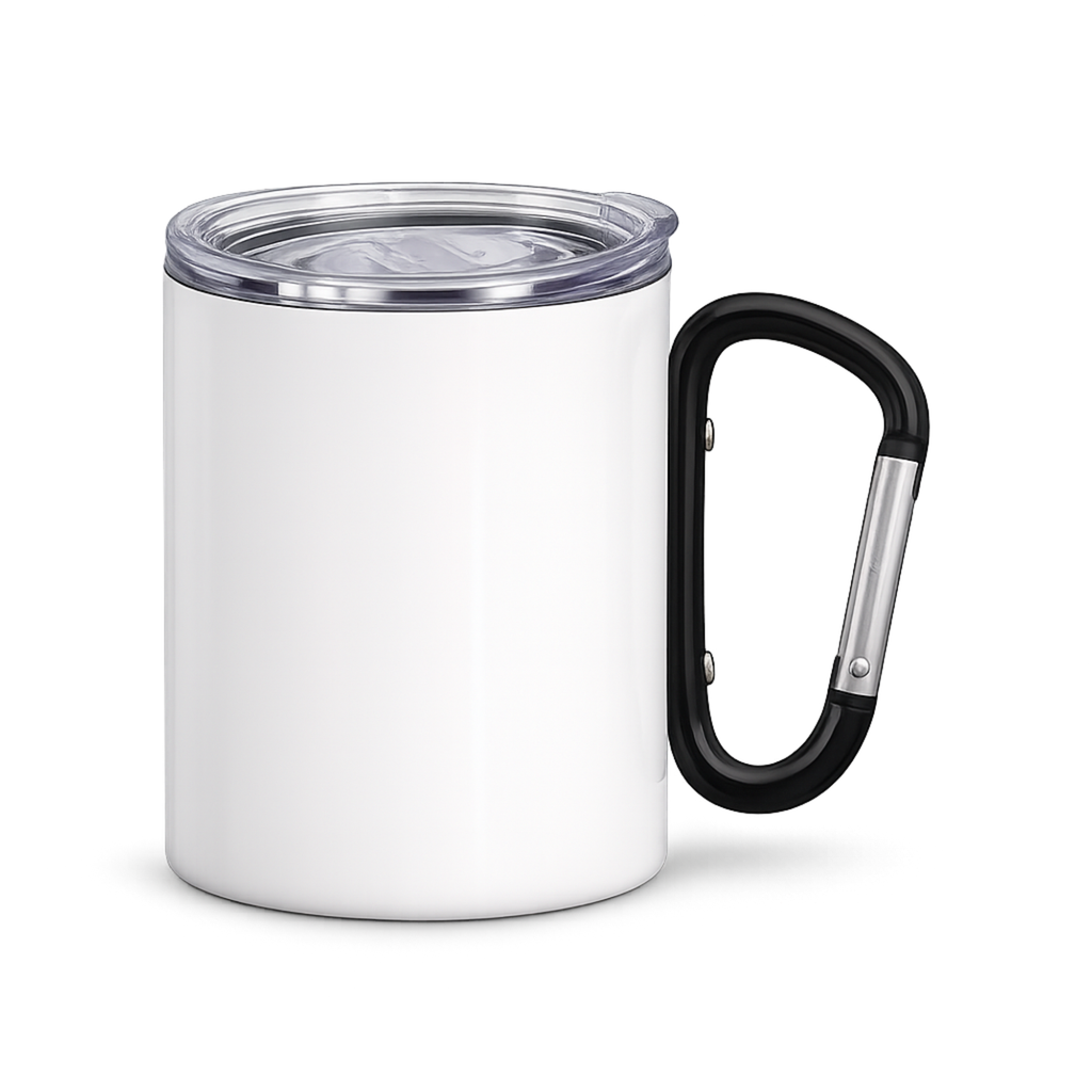 Personalised Vehicle Mug with Carabiner Handle & Lid