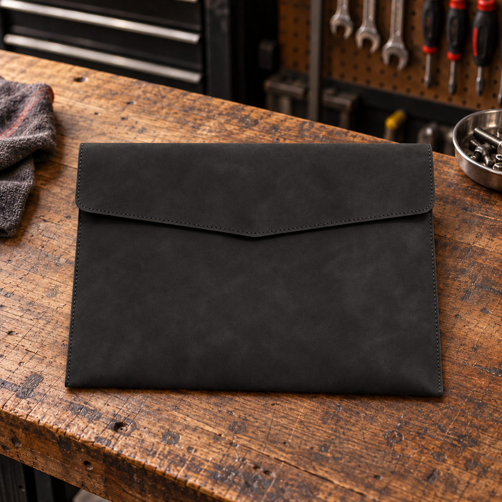 Custom Vehicle Suede Document Folder