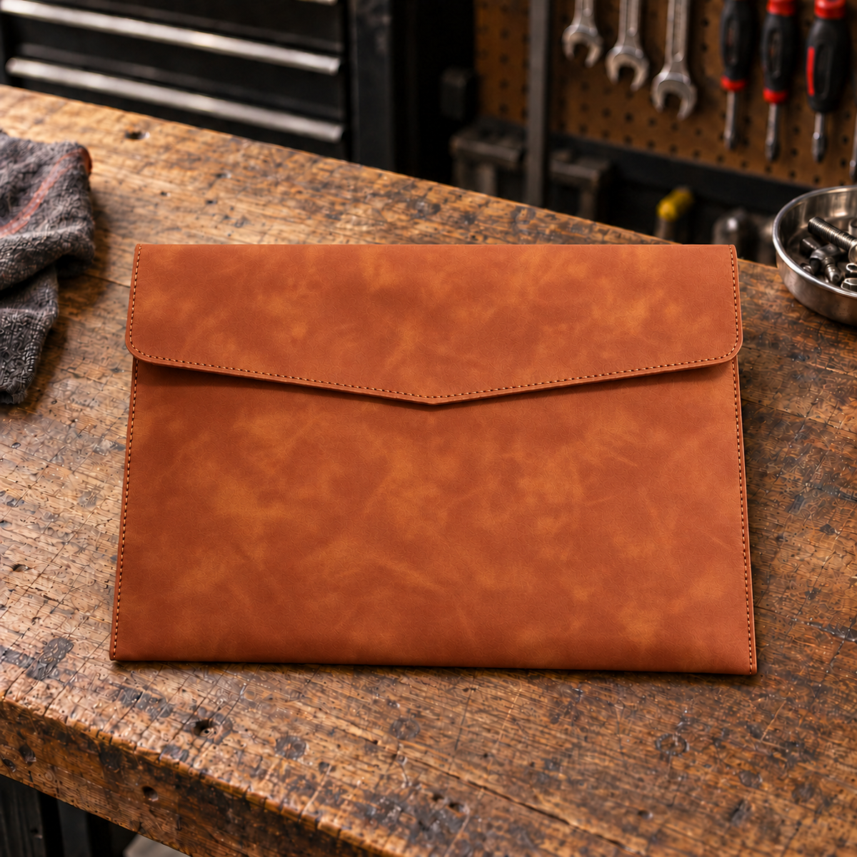 Custom Vehicle Suede Document Folder