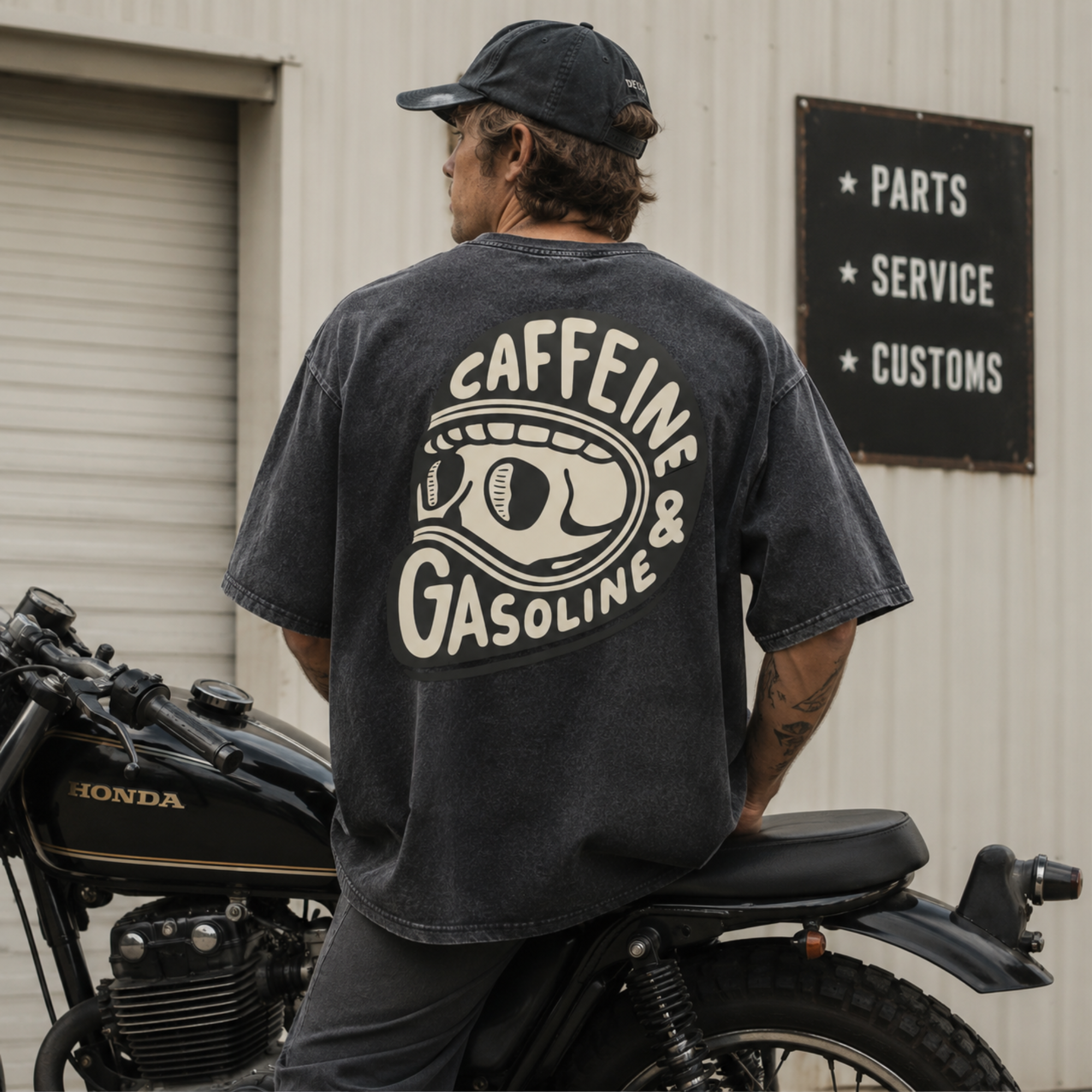 Caffeine & Gasoline Vintage Wash Tee