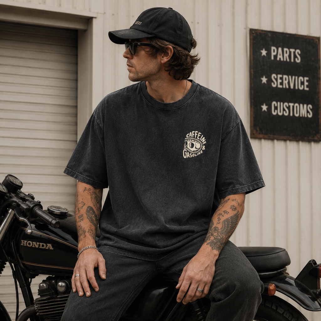 Caffeine & Gasoline Vintage Wash Tee