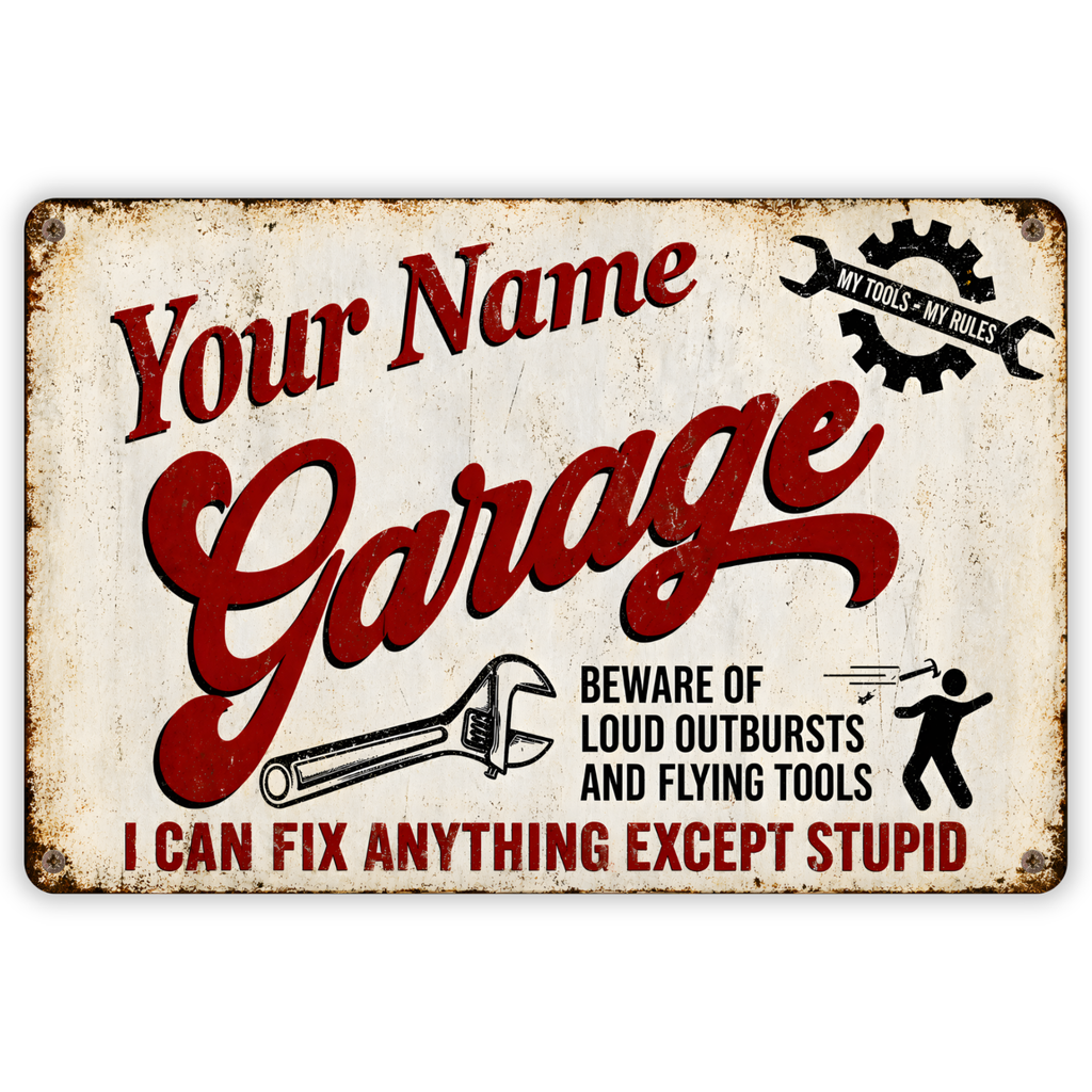 Custom Metal Garage Sign