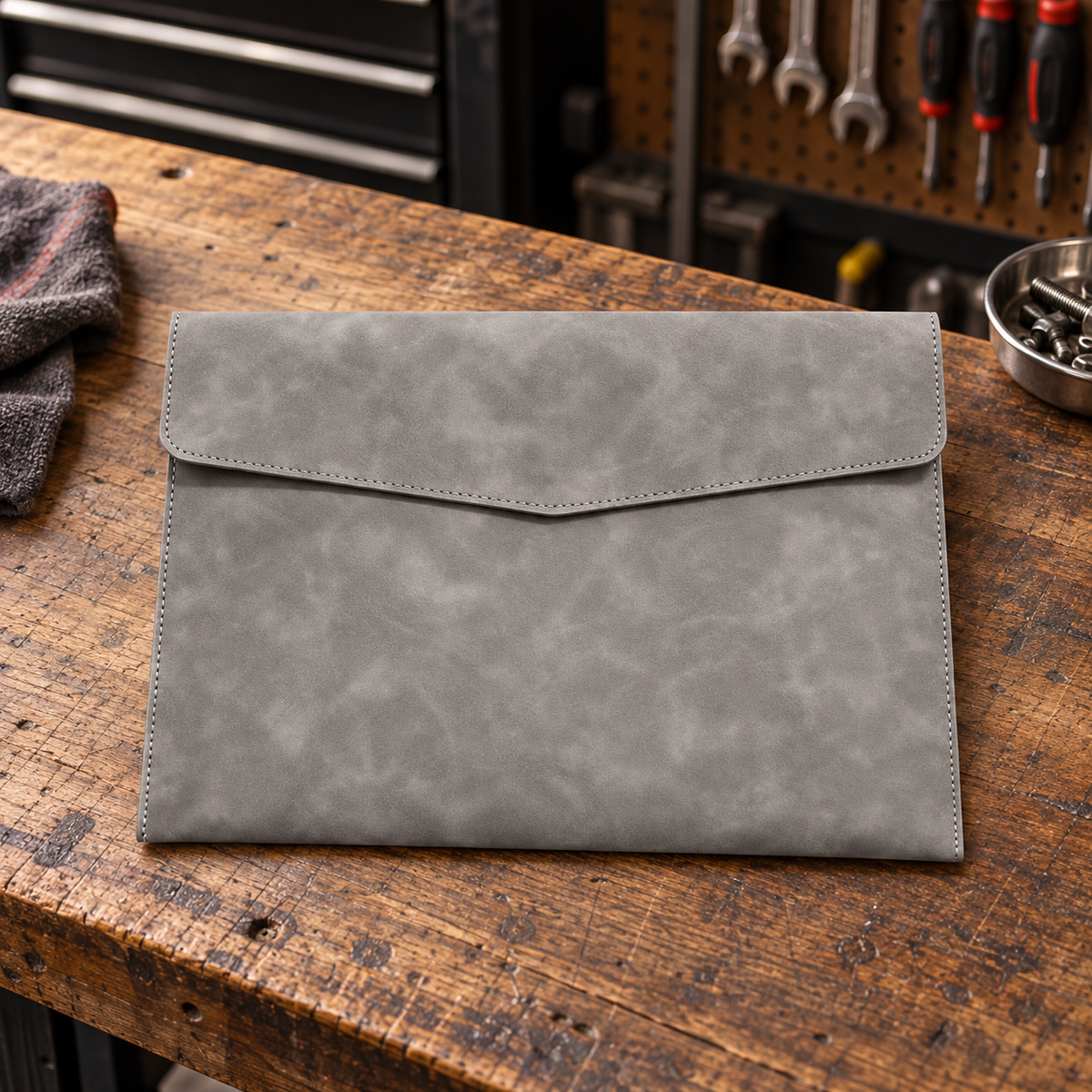 Custom Vehicle Suede Document Folder