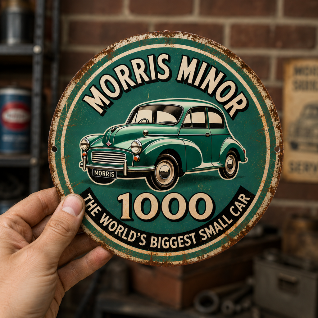 Morris Minor Metal Sign