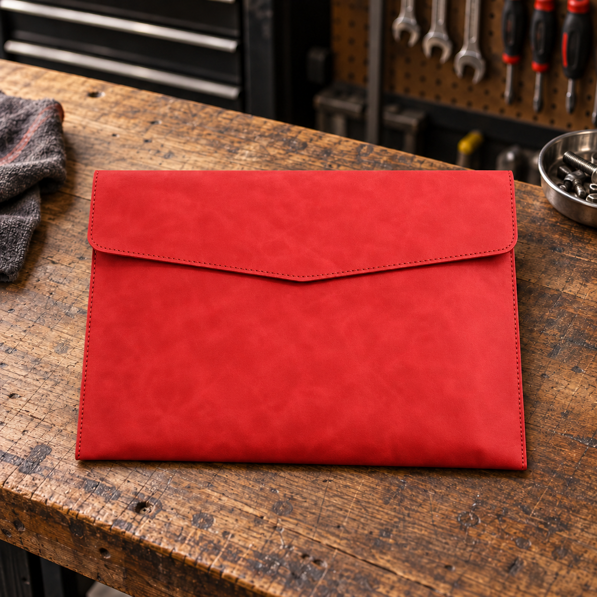 Custom Vehicle Suede Document Folder
