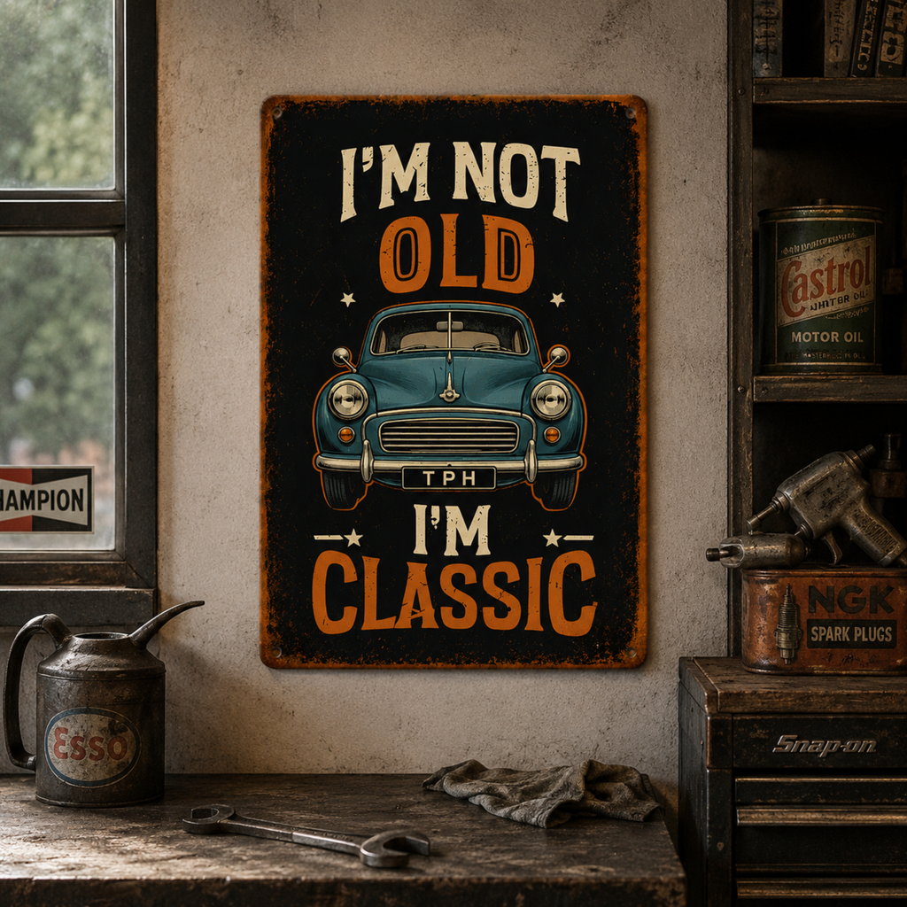 I’m Not Old I’m Classic Morris Minor Metal Sign